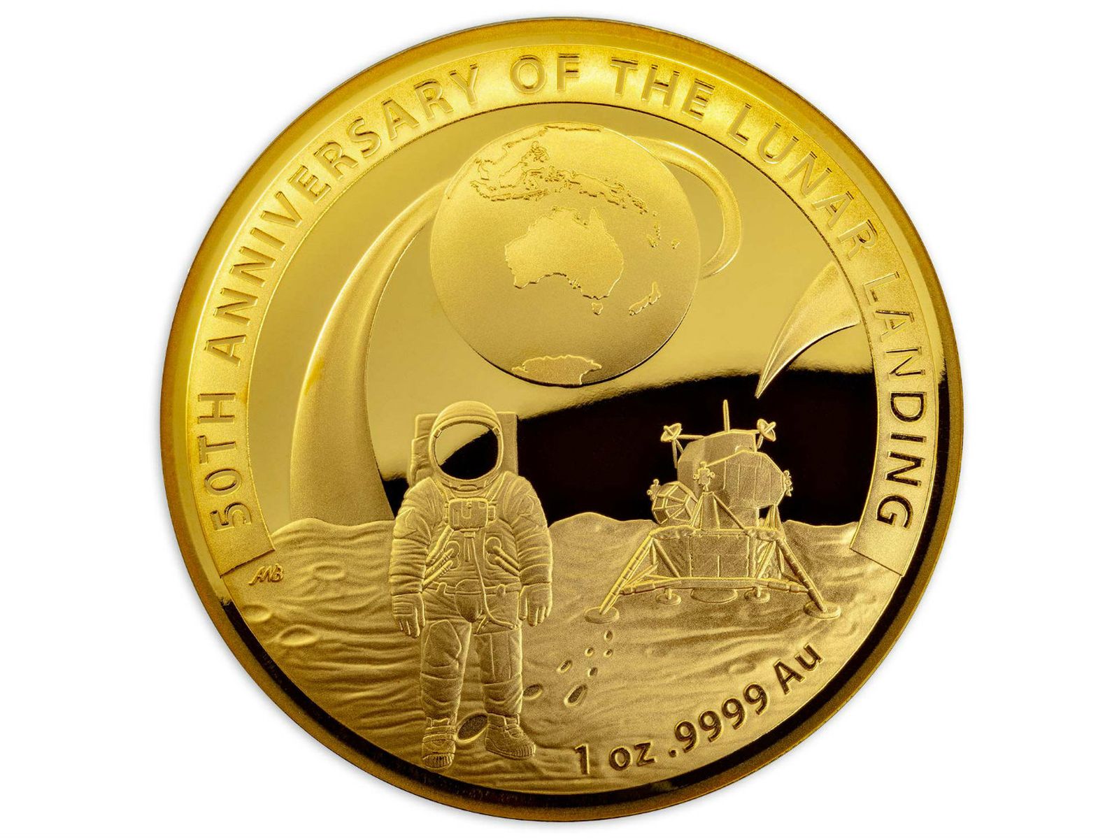 澳洲皇家铸币厂发行登月纪念币 共有3种